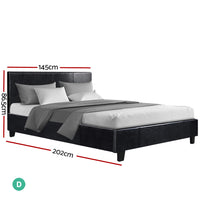 Bed Frame Double Size Black NEO