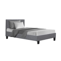 Bed Frame King Single Size Grey NEO