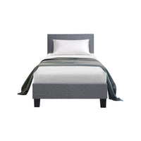 Bed Frame King Single Size Grey NEO