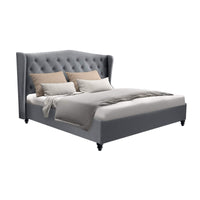 Bed Frame Double Size Grey PIER