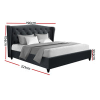 Bed Frame King Size Charcoal PIER