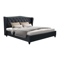 Bed Frame Queen Size Charcoal PIER