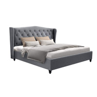 Bed Frame Queen Size Grey PIER