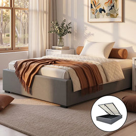 Artiss Bed Frame King Single Size Gas Lift Base Grey TOKI