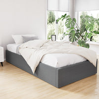 Bed Frame King Single Size Gas Lift Base Grey TOKI