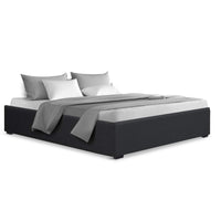 Bed Frame Queen Size Gas Lift Base Charcoal TOKI