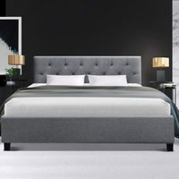 Bed Frame Double Size Grey VANKE