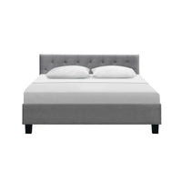 Bed Frame Queen Size Grey VANKE