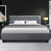 Bed Frame Queen Size Grey VANKE