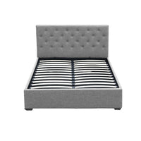Bed Frame Double Size Gas Lift Grey VILA