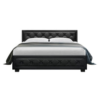 Bed Frame Queen Size Gas Lift Black TIYO