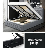 Bed Frame King Size Gas Lift Grey TIYO