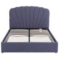 Artiss Queen Bed Frame with Lift Up Storage and USB Ports Grey