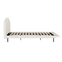 Bed Frame Queen Size Boucle Beige SASA