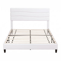 Artiss Queen Bed Frame with Storage Adjustable Headboard Platform Base Linen Fabric Charging Ports