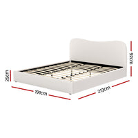 Bed Frame King Size Boucle DARA