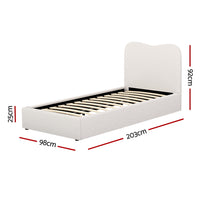 Bed Frame Single Size Boucle DARA