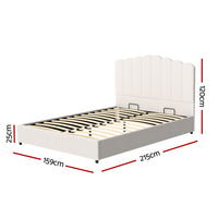 Bed Frame Queen Size Boucle FION