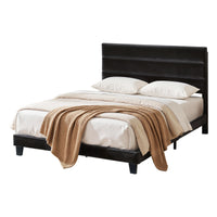 Artiss Double Bed Frame Upholstered Platform Base with Geometric Headboard Black Velvet
