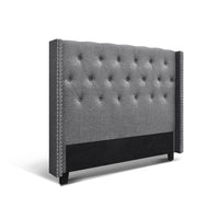 Artiss Bed Head Headboard Queen Size Fabric - LUCA Grey