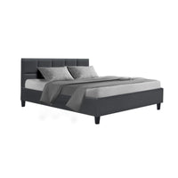 Bed Frame Double Size Charcoal TINO