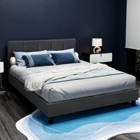 Bed Frame Double Size Charcoal TINO