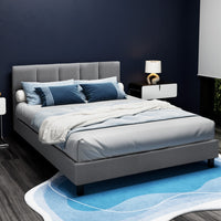 Bed Frame Queen Size Grey TINO