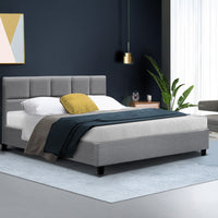 Bed Frame Queen Size Grey TINO