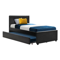 Bed Frame King Single Size Trundle Daybed Black