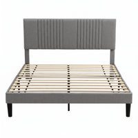 Artiss Double Bed Frame with Adjustable Headboard, Grey, 300kg Capacity