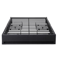 Artiss Queen Bed Frame with Storage Drawers RGB Lights Charging Station Upholstered Fabric