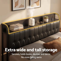Artiss King Bed Frame with Storage Headboard SAA Certified Charging Station