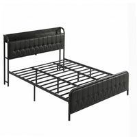 Artiss King Bed Frame with Storage Headboard SAA Certified Charging Station