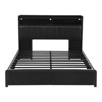 Artiss Queen Bed Frame with Storage Headboard, 2 Drawers, Charging Station& LED Light