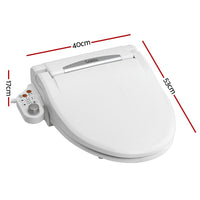 Cefito Electric Bidet Toilet Seat Cover LED Night Light Heated Seat with Remote