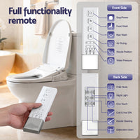 Cefito Smart Electric Bidet Toilet Seat Wireless Remote Heated Dryer Auto Wash