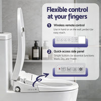 Cefito Smart Electric Bidet Toilet Seat Wireless Remote Heated Dryer Auto Wash
