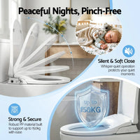 Cefito Non Electric Bidet Toilet Seat D-Shape Dual Nozzle Soft Close WaterMark DIY
