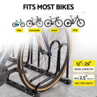 Weisshorn 3 Bike Floor Stand Rack Fits 20"-29" MTB Tires for Garage Storage