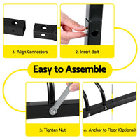 Weisshorn 6 Bike Floor Stand Rack Fits 20"-29" MTB Tires for Garage Storage