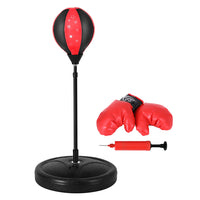 Punching Boxing Bag Stand Set Gloves with Pump Height Adjustable