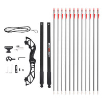 55lbs Bow Arrow Set Recurve Takedown Archery Hunting for Beginner Red