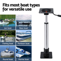 Seamanship Boat Seat Pedestal 55 - 75cm Adjustable Gas Lift 360 Degrees Swivel