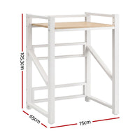 Artiss Over Washing Machine Rack Laundry Shelf Space Saver 75cm White