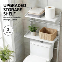 Artiss Over Toilet Bathroom Storage Shelf Rack Over Toilet 2 Tier