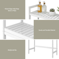 Artiss Over Toilet Storage Bathroom Rack Space Saving 3 Tier Organiser White