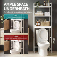 Artiss Over Toilet Storage Bathroom Rack Space Saving 3 Tier Organiser White