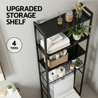 Artiss Over Toilet Bathroom Storage Rack Space Saving 4 Tier Organiser White