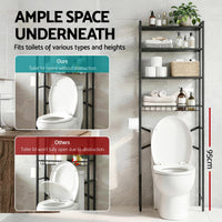 Artiss Over Toilet Bathroom Storage Rack Space Saving 4 Tier Organiser White