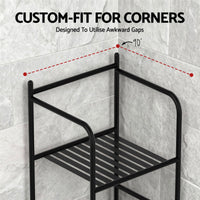 Artiss 2X Floor Standing Corner Shower Caddy 5 Tier Bathroom Organizer Black